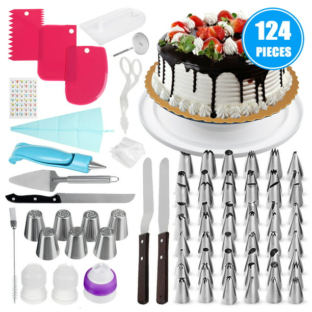 42pcs DIY Cake Decorating Supplies Pieces Kit Baking Tools Stainless Steel Set